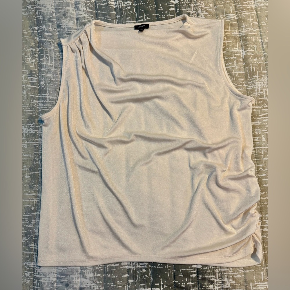 Express - Cream Sleeveless Top